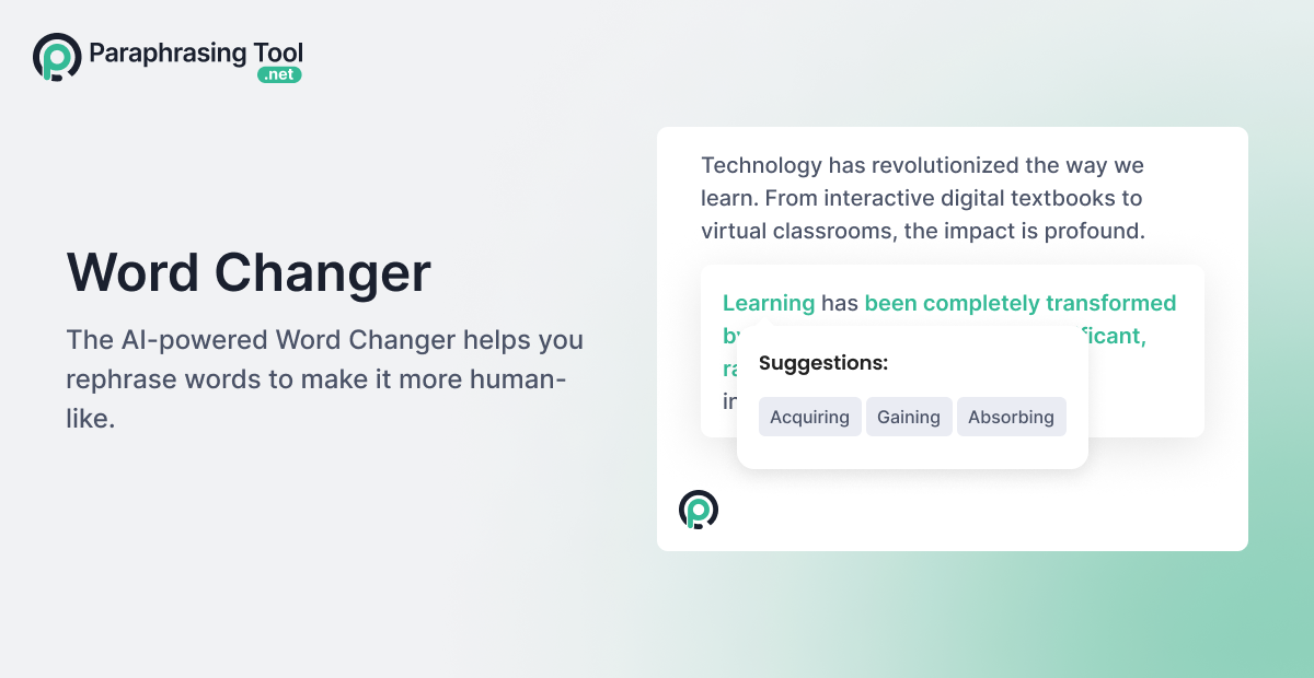 Word Changer - Reword your Essays or Content Online